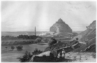La fortaleza de Dowlatabad en la meseta del Decán, India, c1860 de Unbekannt