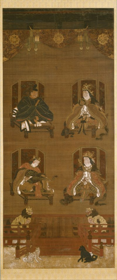 Las Cuatro Deidades del Complejo del Templo Koyasan, finales del siglo XIV de Unbekannt