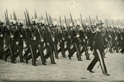 El oficial del ejército francés en formación de Unbekannt