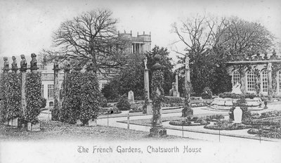 Los jardines franceses, Chatsworth House, Derbyshire, finales del siglo XIX o principios del XX de Unbekannt