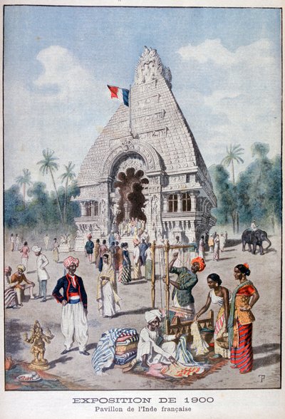 El pabellón de la India francesa en la Exposición Universal de 1900, París, 1900 de Unbekannt