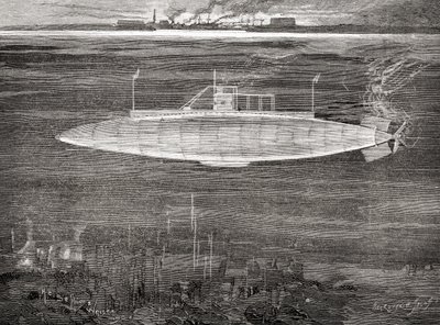 El submarino de la Armada Francesa Gustave Zédé, lanzado en 1900 de Unbekannt