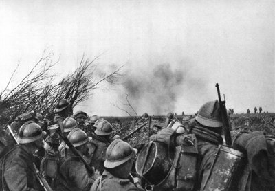 La línea del frente francesa en Douaumont, Verdún, Francia, 25 de febrero de 1916 de Unbekannt