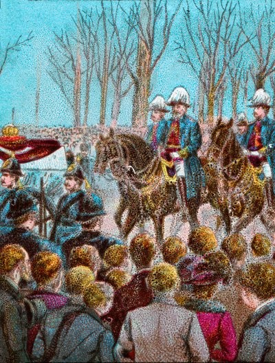 El cortejo fúnebre de la Reina Victoria seguido por el Rey Eduardo VII, 1901 c. 1902 de Unbekannt