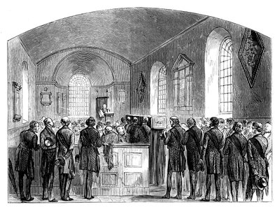 El funeral de Sir Robert Peel, Staffordshire, 1850, c. 1888 de Unbekannt