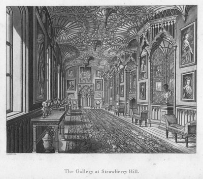 La galería en Strawberry Hill, c. 1792 de Unbekannt