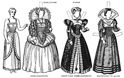 La Galería del Traje Británico: Vestido usado a finales del siglo XVI, c. 1934 de Unbekannt