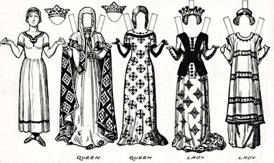 La Galería del Traje Británico: Vestido usado en el reinado del primer Eduardo, c. 1934 de Unbekannt