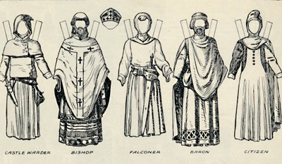 La galería del traje británico: Cómo se vestían los ingleses en la época del rey Juan, c1934 de Unbekannt