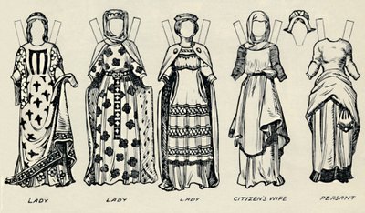 La Galería del Traje Británico: Cómo vestían los ingleses en la época del rey Juan, c1934 de Unbekannt