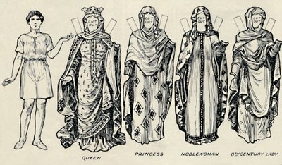 La Galería del Traje Británico: Cómo vestía la gente en tiempos anglosajones, c1934 de Unbekannt