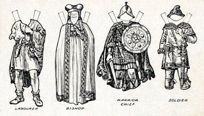 La galería del traje británico: Cómo vestía la gente en tiempos anglosajones, c1934 de Unbekannt
