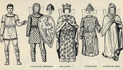 La galería del traje británico: La ropa que usaba la gente en tiempos normandos, c1934 de Unbekannt