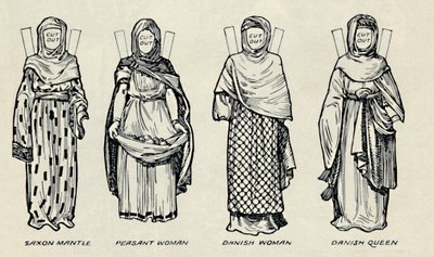 La galería del traje británico: El vestido de los daneses y los anglosajones posteriores, c1934 de Unbekannt