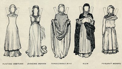 La Galería del Traje Británico: Tipos de Vestimenta en Tiempos de los Primeros Plantagenet, c1934 de Unbekannt