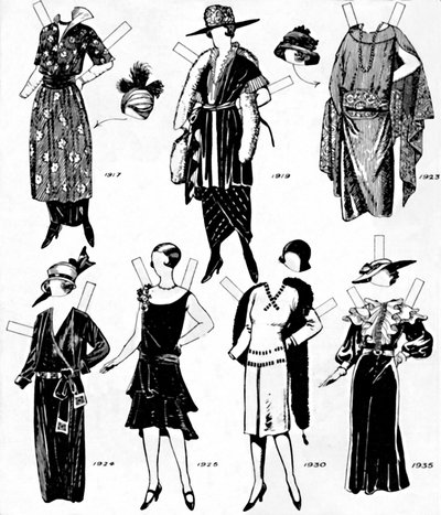 La galería del traje histórico: vestidos usados durante el siglo XX, c1934 de Unbekannt