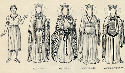 La galería del traje histórico: los vestidos usados en los días de Ricardo I, c. 1934 de Unbekannt