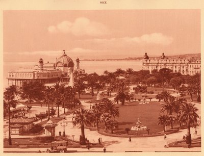 Los jardines vistos desde el Casino, Niza, 1930 de Unbekannt