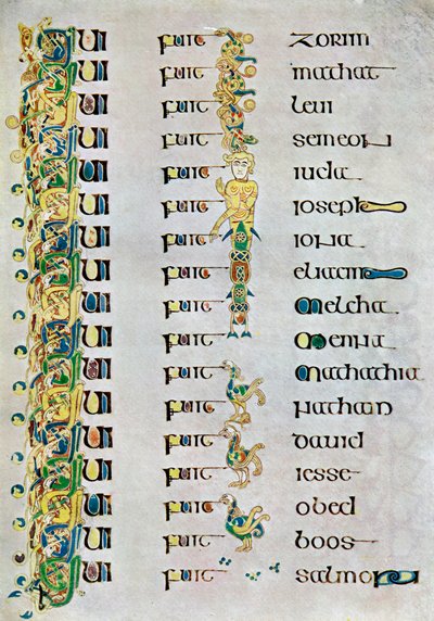 La genealogía de Cristo, 800 d.C., siglo XX de Unbekannt