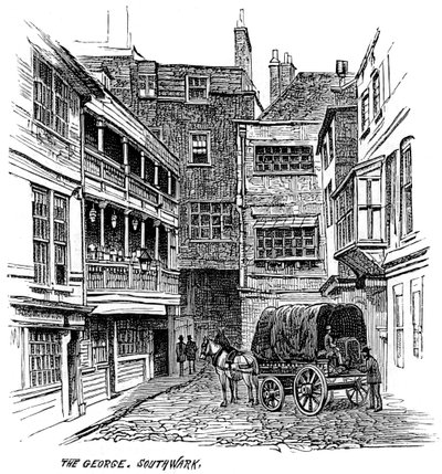 La posada George, Southwark, Londres, 1887 de Unbekannt