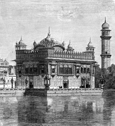 El Templo Dorado y el Lago de la Inmortalidad en Amritsar, India de Unbekannt