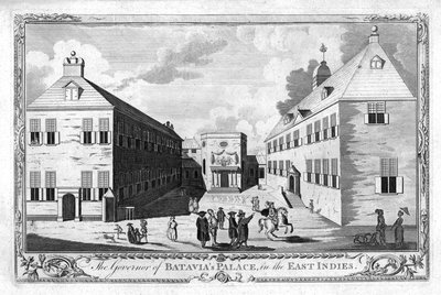 El Palacio del Gobernador de Batavia, en las Indias Orientales, c. 1750 de Unbekannt
