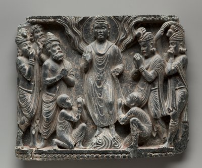 El Gran Milagro en Shravasti, c. 100 de Unbekannt