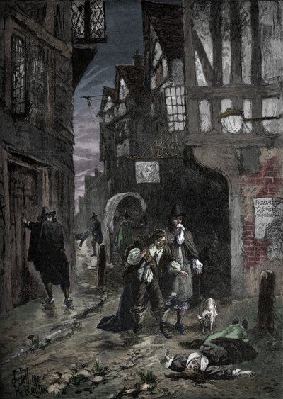 La Gran Plaga: escenas en las calles de Londres, 1665-1666, 1905 de Unbekannt