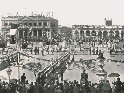 La Gran Plaza en un día de fiesta, Montevideo, Uruguay, 1895 de Unbekannt
