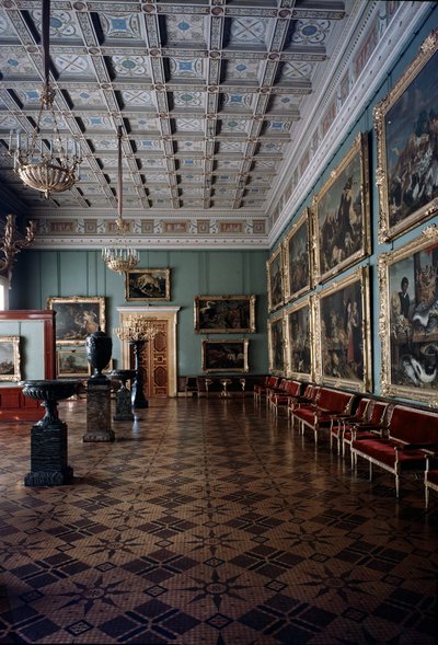 La sala de pinturas flamencas en el Hermitage, siglo XX de Unbekannt