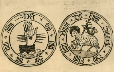 La mano de Dios y Agnus Dei, 1915 de Unbekannt