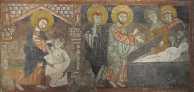 La Curación del Ciego y la Resurrección de Lázaro de Unbekannt