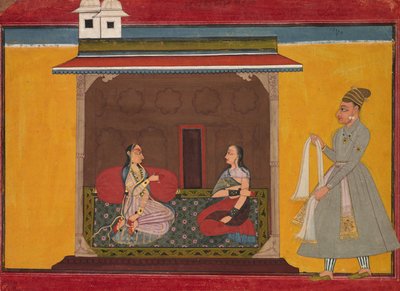 La Heroína que es Amada Fielmente: Hoja de un Rasamanjari, c. 1710 de Unbekannt
