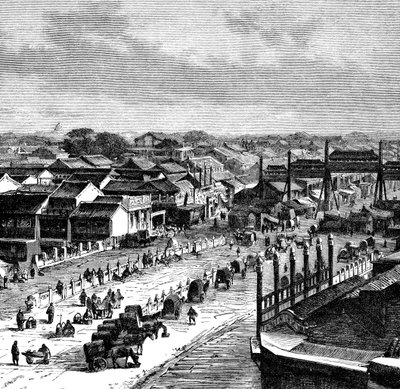 La calle principal, Pekín, c. 1890 de Unbekannt