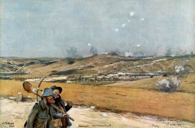 Las colinas y el fuerte de Douaumont, Verdún, Francia, 18 de marzo de 1916, 1926 de Unbekannt