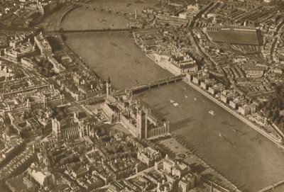 La isla sagrada de Thorney con su antigua abadía como aparece hoy, c1935 de Unbekannt
