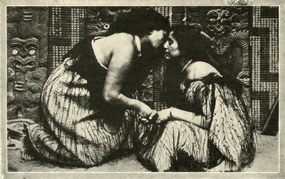 El Hongi, un saludo maorí, c1948 de Unbekannt