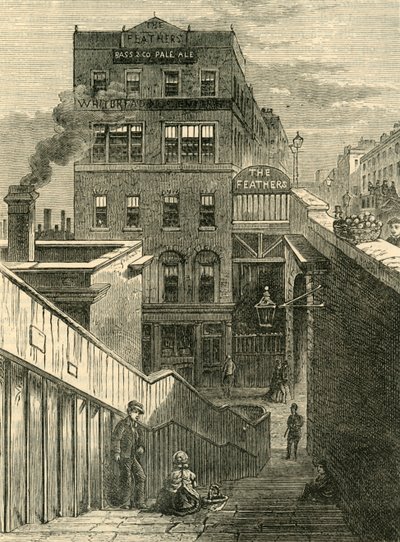 Las casas en Waterloo Bridge Road, c. 1878 de Unbekannt