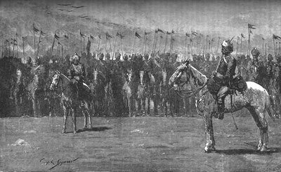 El Contingente Indio - Los Decimoterceros Lanceros de Bengala, c. 1882 de Unbekannt