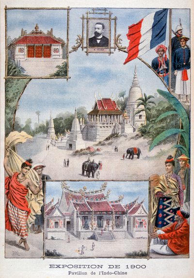 El pabellón de Indochina en la Exposición Universal de 1900, París, 1900 de Unbekannt