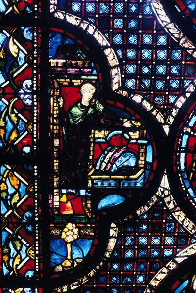 La posada, vidriera, Catedral de Chartres, Francia, 1205-1215 de Unbekannt