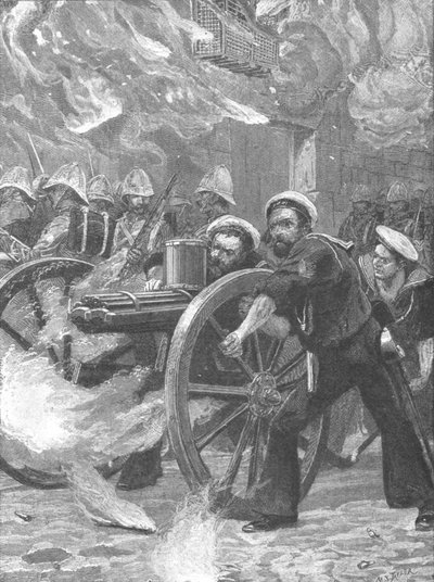 La insurrección bajo Arabi Pasha, 1882: Los marineros despejando las calles..., 1901 de Unbekannt