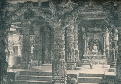 El Interior de un Templo Jainista en el Monte Abu en Rajputana, c1903, 1904 de Unbekannt