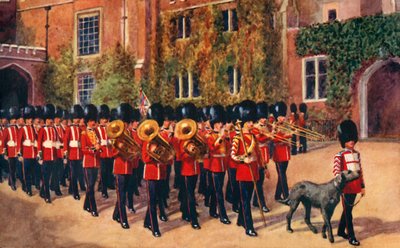 Los Guardias Irlandeses saliendo del Palacio de St. James después del Cambio de Guardia, 1933 de Unbekannt