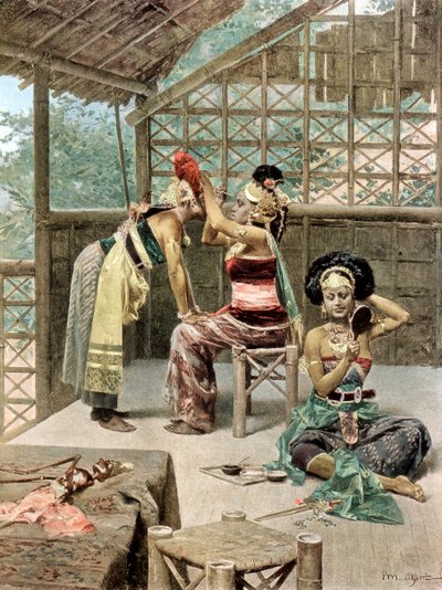 Los bailarines javaneses, Exposición Universal, París, 1889 de Unbekannt