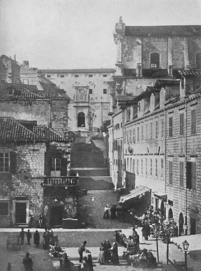 La Iglesia de los Jesuitas y el Hospital Militar, Ragusa, 1913 de Unbekannt