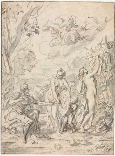 El juicio de Paris, c. 1740-1750 de Unbekannt