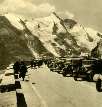 El mirador Kaiser-Franz-Josefs-Höhe en la carretera alpina de Grossglockner, Austria, c1935 de Unbekannt