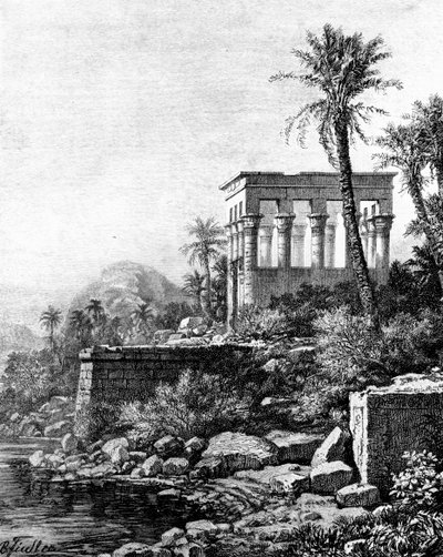 El quiosco, Templo de Philae, Egipto, 1881 de Unbekannt