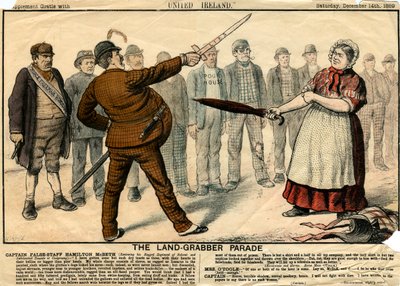 El desfile del acaparador de tierras, 1889 de Unbekannt